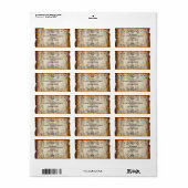 Oud minteken etiket (Full Sheet)