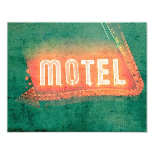 Oud motel foto afdruk (Voorkant)
