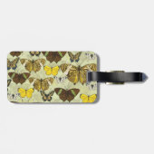 Oud motvlinderdiagram patroon bagagelabel (Achterkant horizontaal)