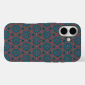 Oud Mozaïek Geometrisch Bloemenpatroon Case-Mate iPhone Case (Achterkant (horizontaal))