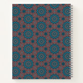 Oud Mozaïek Geometrisch Bloemenpatroon Notitieboek (Achterkant)