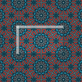 Oud Mozaïek Geometrisch Bloemenpatroon Stof