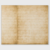  oud muziekblad cadeaupapier (Vlak)