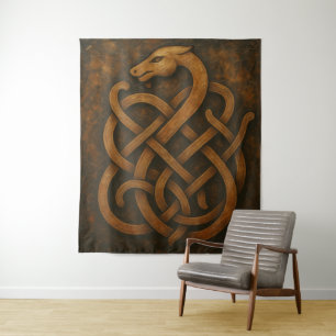 Oud Noors Slangenknoop Symbool Wandkleed