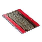 Oud  Notitieboek met rode portaal voor e-mail (Rechterzijde)