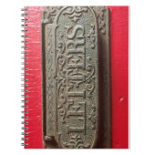 Oud  Notitieboek met rode portaal voor e-mail (Voorkant)