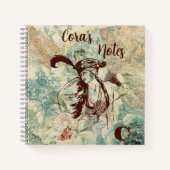 Oud, notitieboekje in Victoriaanse stijl Notitieboek (Voorkant)