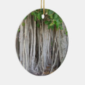 Oud oeroud ficus tree roots background afbeelding keramisch ornament (Rechts)