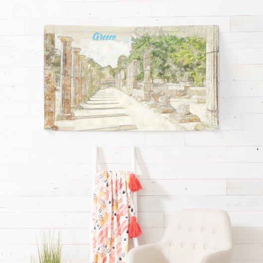 Oud Olympia, Elis Griekenland – Historische Archeo Spandoek (Insitu)