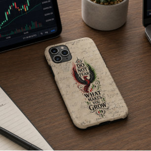 Oud ontwerp van de letter Phoenix: Wees niet bang Case-Mate iPhone Case