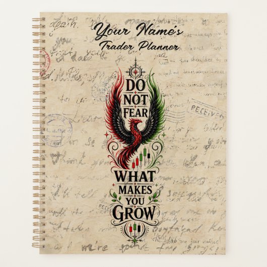 Oud ontwerp van de letter Phoenix: Wees niet bang Planner (Voorkant)