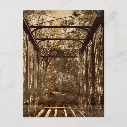 Oud-ontwortelde brug briefkaart (Voorkant)