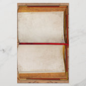 Oud open boek briefpapier (Voorkant)