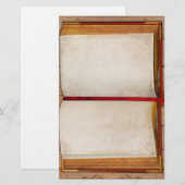 Oud open boek briefpapier (Voorkant / Achterkant)