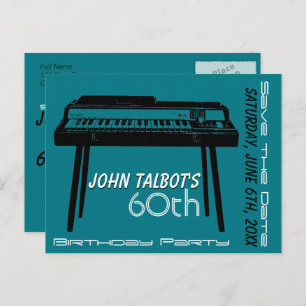 Oud Orgel 60ste verjaardagsfeest Save the Date Aankondigingskaart