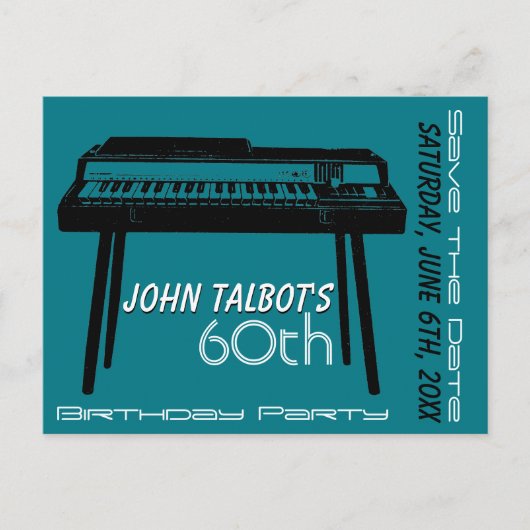 Oud Orgel 60ste verjaardagsfeest Save the Date Aankondigingskaart (Voorkant)