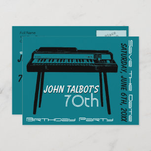 Oud Orgel 70ste verjaardagsfeest Save the Date Aankondigingskaart
