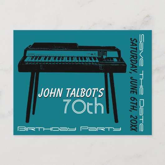 Oud Orgel 70ste verjaardagsfeest Save the Date Aankondigingskaart (Voorkant)
