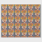 Oud origineel  tijgercircus poster 1900 cadeaupapier (Vlak)