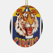 Oud origineel tijgercircus poster 1900 keramisch ornament (Rechts)