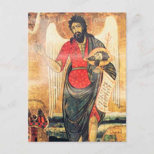 Oud-orthodoxe icoon van John de Baptist Briefkaart (Voorkant)
