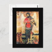 Oud-orthodoxe icoon van John de Baptist Briefkaart (Voorkant / Achterkant)