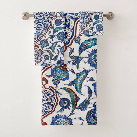 Oud-Ottomaans bloemmotief Iznik Bad Handdoek (Insitu)
