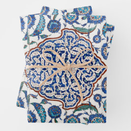 Oud-Ottomaans Bloemmotief Iznik Inpakpapier Vel