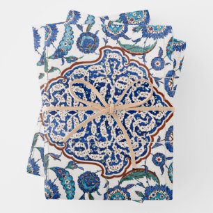 Oud-Ottomaans Bloemmotief Iznik Inpakpapier Vel