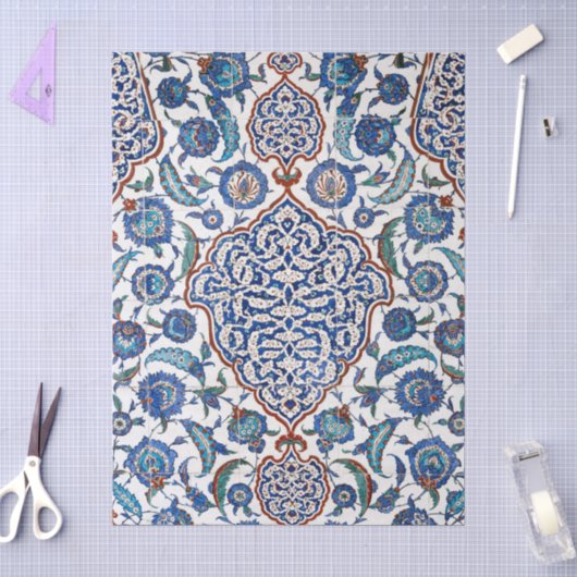 Oud-Ottomaans Bloemmotief Iznik Tissuepapier (Craft)
