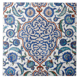 Oud-Ottomaanse bloemmotieven in Iznik-stijl Tegeltje