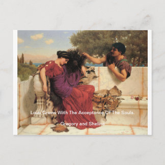 Oud oud verhaal Grieks paar Briefkaart