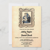  oud ouderlijk voorstel Rustic Retro Wedding Kaart (Voorkant)