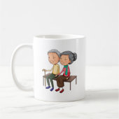 Oud paar koffiemok (Links)