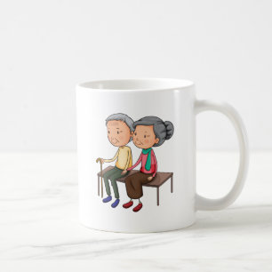 Oud paar koffiemok