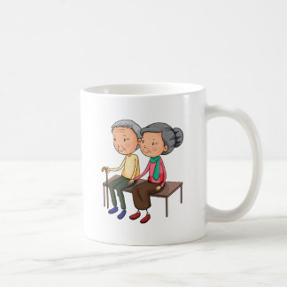 Oud paar koffiemok
