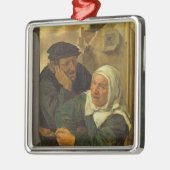 Oud paar metalen ornament (Links)