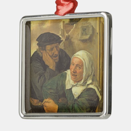 Oud paar metalen ornament (Links)