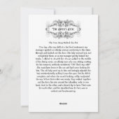 Oud paar originele kunst Jubileum Feestdagenkaart (Achterkant)