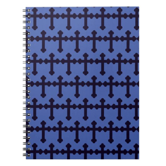Oud paars christelijk kruis notitieboek (Voorkant)