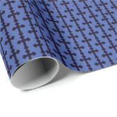 Oud paarse christelijk kruis cadeaupapier (Rol Hoek)