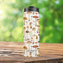 Oud Paddenstoelenpatroon Thermosbeker