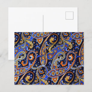 Oud paisleypatroon, Perzisch bloemmotief Briefkaart