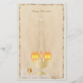 oud papier Chanoeka Party Festival van het licht (Voorkant)