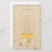  oud papier Chanoeka Party Festival van het licht (Voorkant / Achterkant)