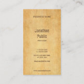  oud papier distressed script minimalistische top visitekaartje (Achterkant)