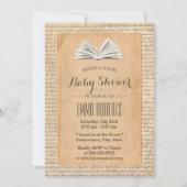  oud papier Een Baby shower voor boekaanvraag Kaart (Voorkant)
