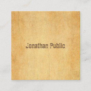 , oud papier, elegant, met vervormd script vierkante visitekaartje