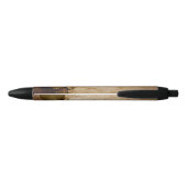 Oud papier en compass Pen! Zwarte Inkt Pen (Achterkant)