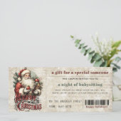  oud papier grunge kerstcadeau coupon feestdagenkaart (Staand voorkant)